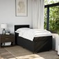 vidaXL Boxspringbett mit Matratze Schwarz 100x200 cm Stoff vidaXL Boxspringbett mit Matratze Schwarz 100x200 cm Stoff