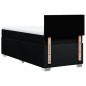 vidaXL Boxspringbett mit Matratze Schwarz 100x200 cm Stoff vidaXL Boxspringbett mit Matratze Schwarz 100x200 cm Stoff