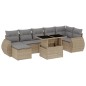 vidaXL 8-tlg. Garten-Sofagarnitur mit Kissen Beige Poly Rattan vidaXL 8-tlg. Garten-Sofagarnitur mit Kissen Beige Poly Rattan