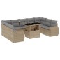 vidaXL 10-tlg. Garten-Sofagarnitur mit Kissen Beige Poly Rattan vidaXL 10-tlg. Garten-Sofagarnitur mit Kissen Beige Poly Rattan