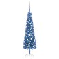 Weihnachtsbaum Schlank mit LEDs & Kugeln Blau 180 cm Weihnachtsbaum Schlank mit LEDs & Kugeln Blau 180 cm
