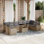 vidaXL 11-tlg. Garten-Sofagarnitur mit Kissen Beige Poly Rattan vidaXL 11-tlg. Garten-Sofagarnitur mit Kissen Beige Poly Rattan