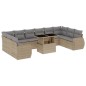 vidaXL 11-tlg. Garten-Sofagarnitur mit Kissen Beige Poly Rattan vidaXL 11-tlg. Garten-Sofagarnitur mit Kissen Beige Poly Rattan