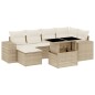 vidaXL 7-tlg. Garten-Sofagarnitur mit Kissen Beige Poly Rattan vidaXL 7-tlg. Garten-Sofagarnitur mit Kissen Beige Poly Rattan
