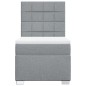 vidaXL Boxspringbett mit Matratze Hellgrau 100x200 cm Stoff vidaXL Boxspringbett mit Matratze Hellgrau 100x200 cm Stoff