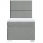 vidaXL Boxspringbett mit Matratze Hellgrau 100x200 cm Stoff vidaXL Boxspringbett mit Matratze Hellgrau 100x200 cm Stoff