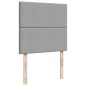 vidaXL Boxspringbett mit Matratze Hellgrau 100x200 cm Stoff vidaXL Boxspringbett mit Matratze Hellgrau 100x200 cm Stoff
