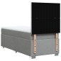 vidaXL Boxspringbett mit Matratze Hellgrau 100x200 cm Stoff vidaXL Boxspringbett mit Matratze Hellgrau 100x200 cm Stoff