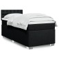 vidaXL Boxspringbett mit Matratze Schwarz 100x200 cm Stoff vidaXL Boxspringbett mit Matratze Schwarz 100x200 cm Stoff
