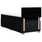 vidaXL Boxspringbett mit Matratze Schwarz 100x200 cm Stoff vidaXL Boxspringbett mit Matratze Schwarz 100x200 cm Stoff