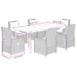 vidaXL 7-tlg. Garten-Essgruppe mit Kissen Beige Poly Rattan vidaXL 7-tlg. Garten-Essgruppe mit Kissen Beige Poly Rattan