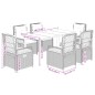 vidaXL 7-tlg. Garten-Essgruppe mit Kissen Beige Poly Rattan vidaXL 7-tlg. Garten-Essgruppe mit Kissen Beige Poly Rattan