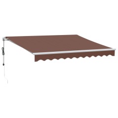 vidaXL Markise Automatisch mit LED Braun 300x250 cm