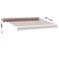 vidaXL Markise Automatisch mit LED Braun 300x250 cm vidaXL Markise Automatisch mit LED Braun 300x250 cm