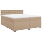 vidaXL Boxspringbett Matratze Cappuccino-Braun 200x200cm Kunstleder vidaXL Boxspringbett Matratze Cappuccino-Braun 200x200cm Kunstleder