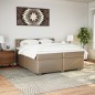 vidaXL Boxspringbett Matratze Cappuccino-Braun 200x200cm Kunstleder vidaXL Boxspringbett Matratze Cappuccino-Braun 200x200cm Kunstleder