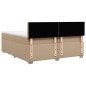 vidaXL Boxspringbett Matratze Cappuccino-Braun 200x200cm Kunstleder vidaXL Boxspringbett Matratze Cappuccino-Braun 200x200cm Kunstleder