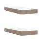 vidaXL Boxspringbett Matratze Cappuccino-Braun 200x200cm Kunstleder vidaXL Boxspringbett Matratze Cappuccino-Braun 200x200cm Kunstleder