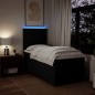 vidaXL Boxspringbett mit Matratze Schwarz 100x200 cm Stoff vidaXL Boxspringbett mit Matratze Schwarz 100x200 cm Stoff