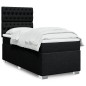 vidaXL Boxspringbett mit Matratze Schwarz 100x200 cm Stoff vidaXL Boxspringbett mit Matratze Schwarz 100x200 cm Stoff