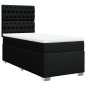 vidaXL Boxspringbett mit Matratze Schwarz 100x200 cm Stoff vidaXL Boxspringbett mit Matratze Schwarz 100x200 cm Stoff