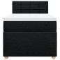 vidaXL Boxspringbett mit Matratze Schwarz 100x200 cm Stoff vidaXL Boxspringbett mit Matratze Schwarz 100x200 cm Stoff