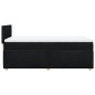vidaXL Boxspringbett mit Matratze Schwarz 100x200 cm Stoff vidaXL Boxspringbett mit Matratze Schwarz 100x200 cm Stoff