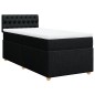 vidaXL Boxspringbett mit Matratze Schwarz 100x200 cm Stoff vidaXL Boxspringbett mit Matratze Schwarz 100x200 cm Stoff