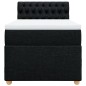 vidaXL Boxspringbett mit Matratze Schwarz 100x200 cm Stoff vidaXL Boxspringbett mit Matratze Schwarz 100x200 cm Stoff