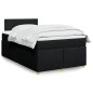 vidaXL Boxspringbett mit Matratze Schwarz 120x190 cm Stoff vidaXL Boxspringbett mit Matratze Schwarz 120x190 cm Stoff