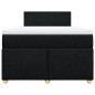 vidaXL Boxspringbett mit Matratze Schwarz 120x190 cm Stoff vidaXL Boxspringbett mit Matratze Schwarz 120x190 cm Stoff