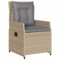 vidaXL 5-tlg. Garten-Essgruppe mit Kissen Beige Poly Rattan vidaXL 5-tlg. Garten-Essgruppe mit Kissen Beige Poly Rattan