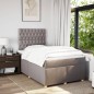 vidaXL Boxspringbett mit Matratze Taupe 120x190 cm Stoff vidaXL Boxspringbett mit Matratze Taupe 120x190 cm Stoff