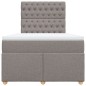 vidaXL Boxspringbett mit Matratze Taupe 120x190 cm Stoff vidaXL Boxspringbett mit Matratze Taupe 120x190 cm Stoff