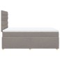 vidaXL Boxspringbett mit Matratze Taupe 120x190 cm Stoff vidaXL Boxspringbett mit Matratze Taupe 120x190 cm Stoff
