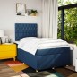 vidaXL Boxspringbett mit Matratze Blau 120x190 cm Stoff vidaXL Boxspringbett mit Matratze Blau 120x190 cm Stoff