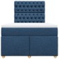 vidaXL Boxspringbett mit Matratze Blau 120x190 cm Stoff vidaXL Boxspringbett mit Matratze Blau 120x190 cm Stoff