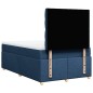 vidaXL Boxspringbett mit Matratze Blau 120x190 cm Stoff vidaXL Boxspringbett mit Matratze Blau 120x190 cm Stoff