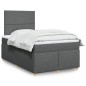 vidaXL Boxspringbett mit Matratze Dunkelgrau 120x190 cm Stoff vidaXL Boxspringbett mit Matratze Dunkelgrau 120x190 cm Stoff