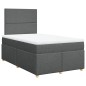 vidaXL Boxspringbett mit Matratze Dunkelgrau 120x190 cm Stoff vidaXL Boxspringbett mit Matratze Dunkelgrau 120x190 cm Stoff