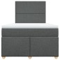 vidaXL Boxspringbett mit Matratze Dunkelgrau 120x190 cm Stoff vidaXL Boxspringbett mit Matratze Dunkelgrau 120x190 cm Stoff