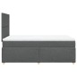 vidaXL Boxspringbett mit Matratze Dunkelgrau 120x190 cm Stoff vidaXL Boxspringbett mit Matratze Dunkelgrau 120x190 cm Stoff