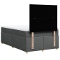 vidaXL Boxspringbett mit Matratze Dunkelgrau 120x190 cm Stoff vidaXL Boxspringbett mit Matratze Dunkelgrau 120x190 cm Stoff
