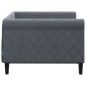 vidaXL Tagesbett Dunkelgrau 90x190 cm Samt vidaXL Tagesbett Dunkelgrau 90x190 cm Samt