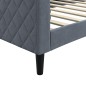 vidaXL Tagesbett Dunkelgrau 90x190 cm Samt vidaXL Tagesbett Dunkelgrau 90x190 cm Samt