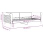 vidaXL Tagesbett Dunkelgrau 90x190 cm Samt vidaXL Tagesbett Dunkelgrau 90x190 cm Samt