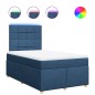 vidaXL Boxspringbett mit Matratze Blau 120x190 cm Stoff vidaXL Boxspringbett mit Matratze Blau 120x190 cm Stoff