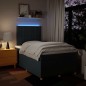 vidaXL Boxspringbett mit Matratze Blau 120x190 cm Stoff vidaXL Boxspringbett mit Matratze Blau 120x190 cm Stoff