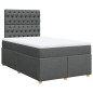 vidaXL Boxspringbett mit Matratze Dunkelgrau 120x190 cm Stoff vidaXL Boxspringbett mit Matratze Dunkelgrau 120x190 cm Stoff