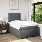 vidaXL Boxspringbett mit Matratze Dunkelgrau 120x190 cm Stoff vidaXL Boxspringbett mit Matratze Dunkelgrau 120x190 cm Stoff